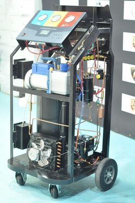 Backlit R134a AC Recovery Machine ปั๊มสูญญากาศพร้อมคอนเดนเซอร์